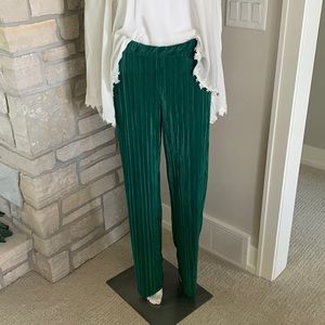 Zara Green Pleated Pant